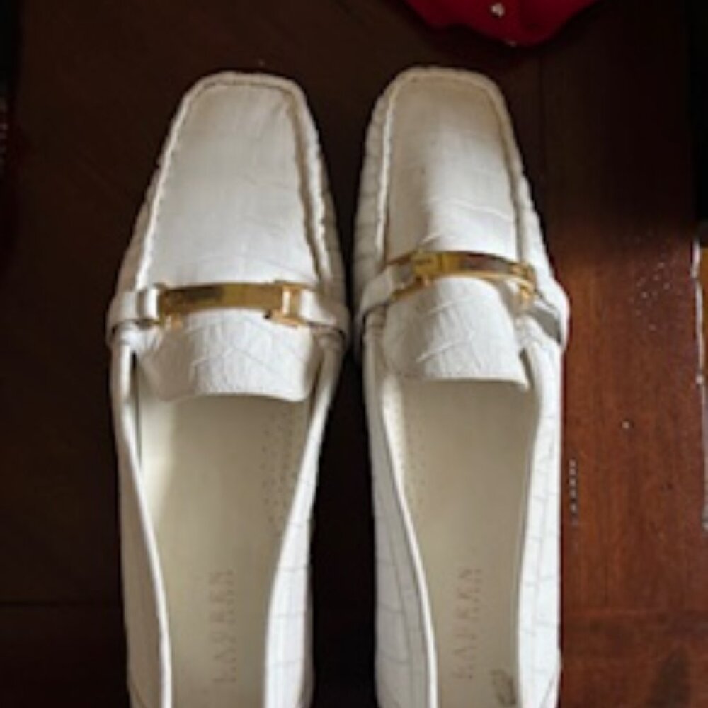 Ralph Lauren Loafers Size 12, White